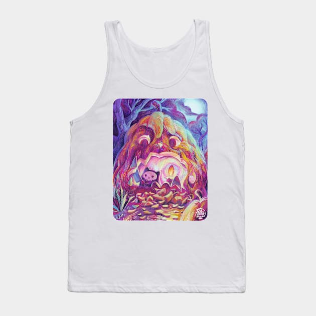 Carving Cat Tank Top by Shikka Studio